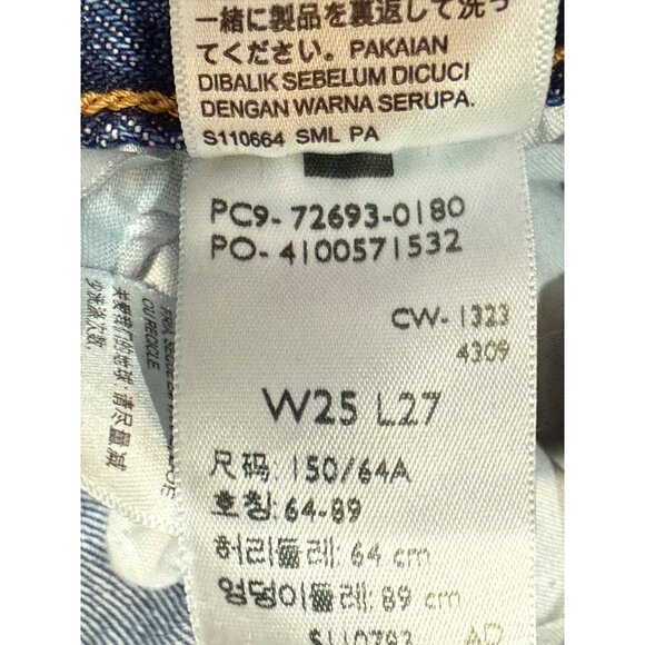 Levi’s Jeans Women’s Size 25 Ribcage Straight Ankle Jeans Distressed Button Fly - Picture 6 of 14